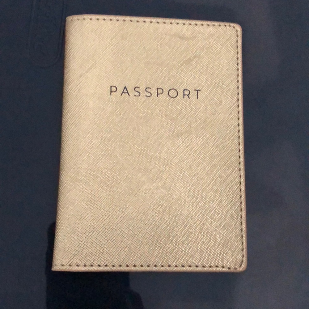 Gold passport cover